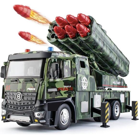 Jia Du Toys Other - Die-Cast Metal Military Missile Launcher Toy Truck Battery Powered